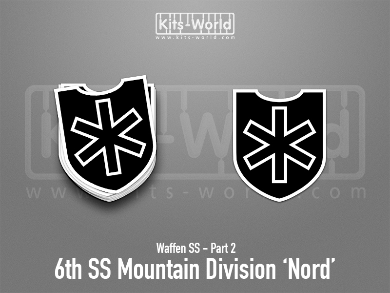 Kitsworld SAV Sticker - Waffen SS - 6th SS Mountain Division 'Nord' W:83mm x H:100mm 